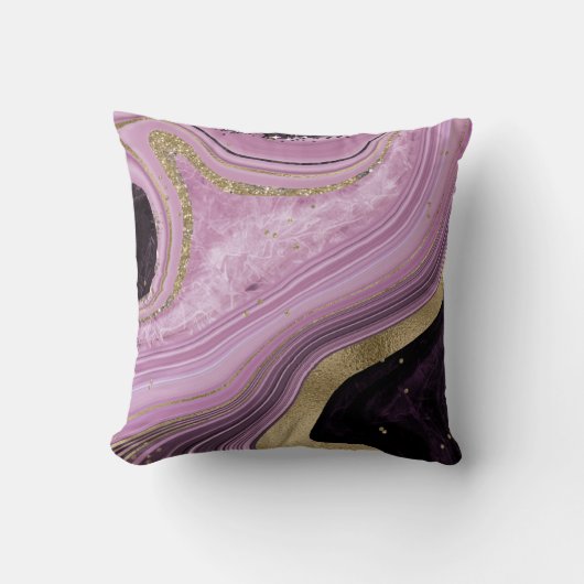 Coussin ID majuscule d'Agate V1 Abstrait827 (Recto)