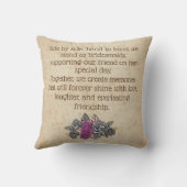 Coussin Idée cadeau de Mariage rustique (Verso)