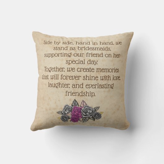 Coussin Idée cadeau de Mariage rustique (Verso)