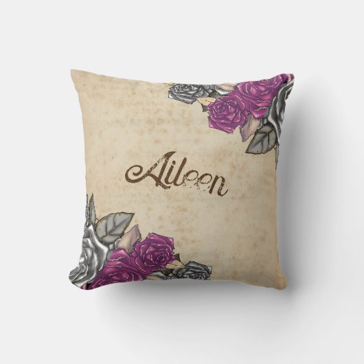 Coussin Idée cadeau de Mariage rustique (Recto)