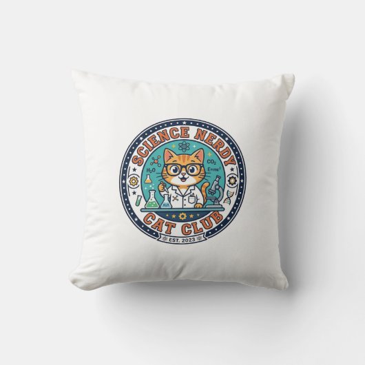 Coussin Idée Cadeau Maman Chat Science Bizarre - Science B (Recto)