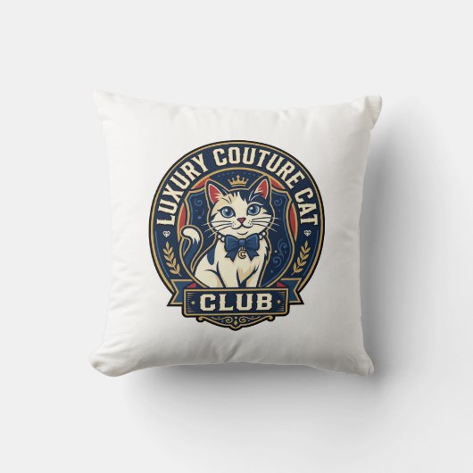 Coussin Idée cadeau pour maman chat de luxe couture - Luxe (Recto)