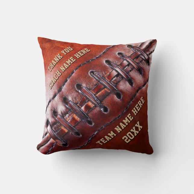 Coussin Idées de cadeau d'entraîneur de football américain (Recto)