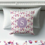 Coussin Idées De Salle De Beurre Pour Filles<br><div class="desc">Entrez dans un monde tranquille et créatif avec nos coussins monogrammés captivants, parfait pour les idées de chambre et dortoir mignon pour les filles. Ces coussins disposent d'un motif de papillon, décoré somptueusement dans des tons doux de rose et de violet. La technique de l'aquarelle fusionne fluidement les couleurs, offrant...</div>