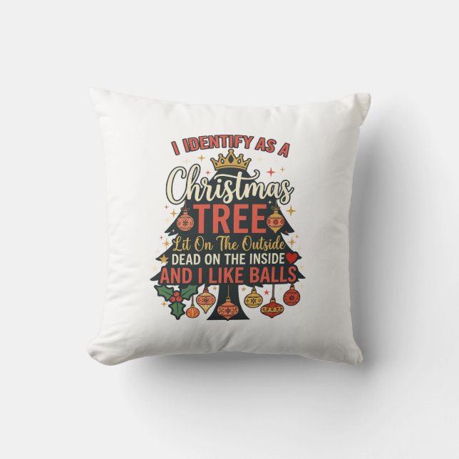 Coussin Identifier comme boules de couronne d'arbre de Noë (Recto)