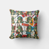 Coussin Iguana écoute de la musique (Recto)