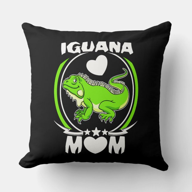 Coussin Iguana love Maman (Recto)