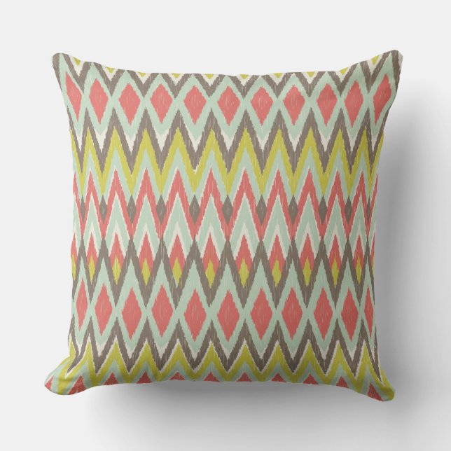 Coussin Ikat tribal (Recto)