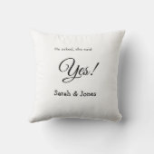 Coussin Il a demandé elle a dit oui engagement simple mini (Verso)