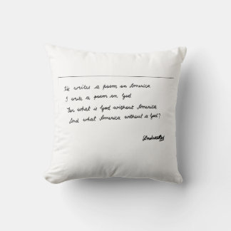 Coussin Il écrit un poème sur l'Amérique