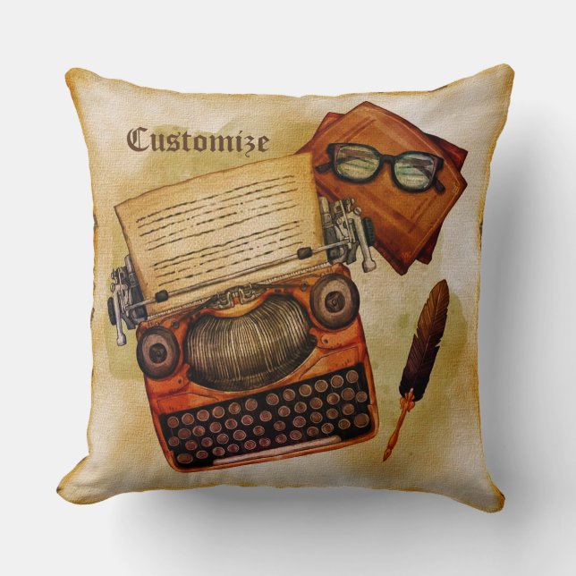 Coussin Il Est Écrit Vintage (Recto)
