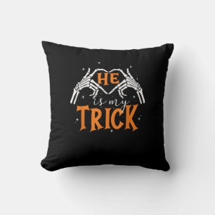 Coussin Il Est Mon Coeur Trick Skeleton Couple Main Happy