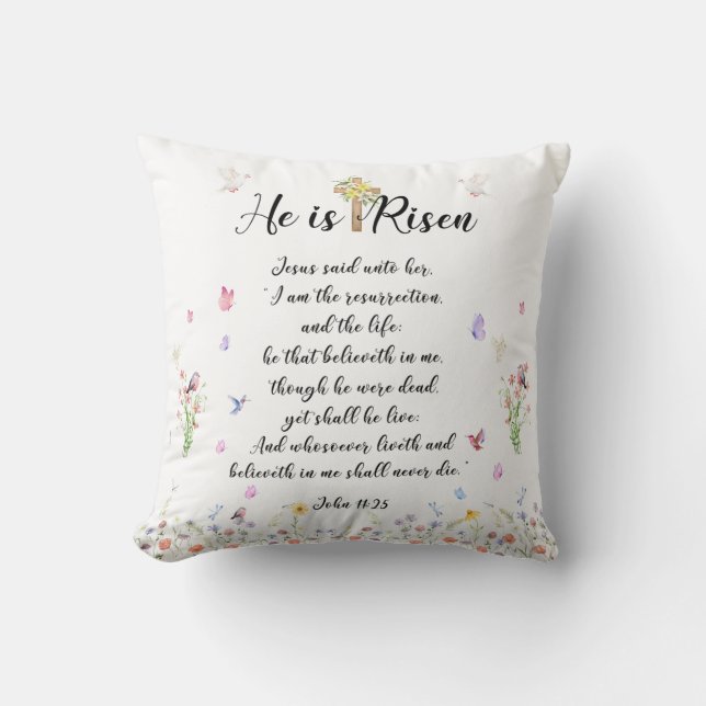Coussin Il est ressuscité Coussin-cadeau de Pâques (Recto)