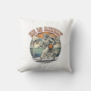 Coussin Il est Rizzin Vintage Basketball Religious T-Shirt