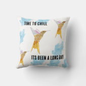 Coussin Il est temps de refroidir les colibris (Verso)
