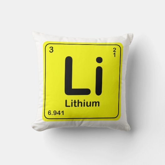 Coussin Il fixe un prix Périodique - Lithium (Recto)