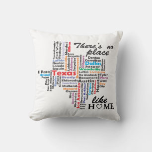 Coussin Il n'y a pas d'endroit comme chez soi au texas