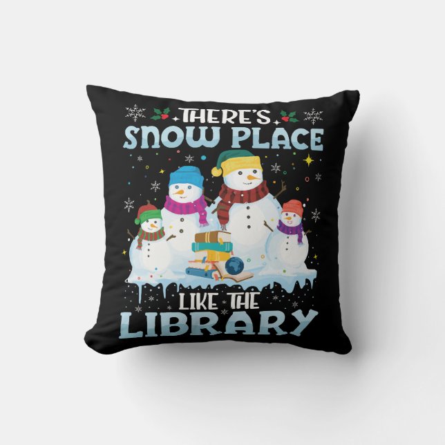 Coussin Il n'y a pas d'endroit comme la bibliothèque de No (Recto)