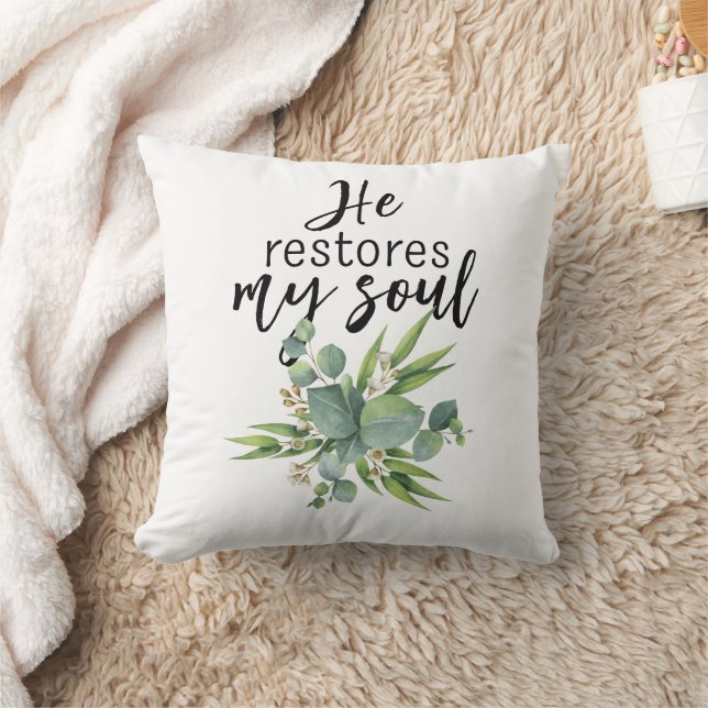 Coussin Il Restaure Mon Âme (Couverture)