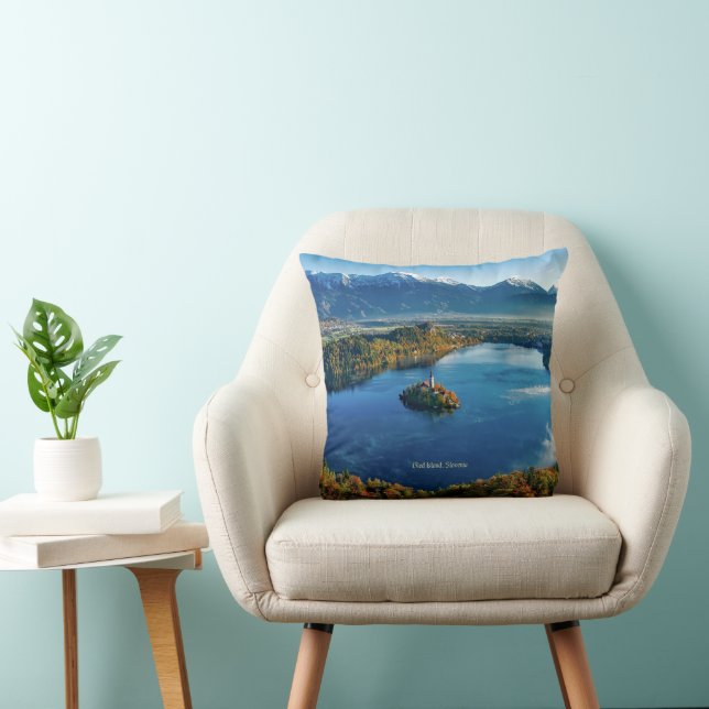 Coussin Île de Bled, Slovénie, paysager (Chaise)