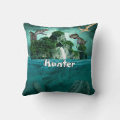 Coussin Île de Dinosaur Personnalisé (Verso)