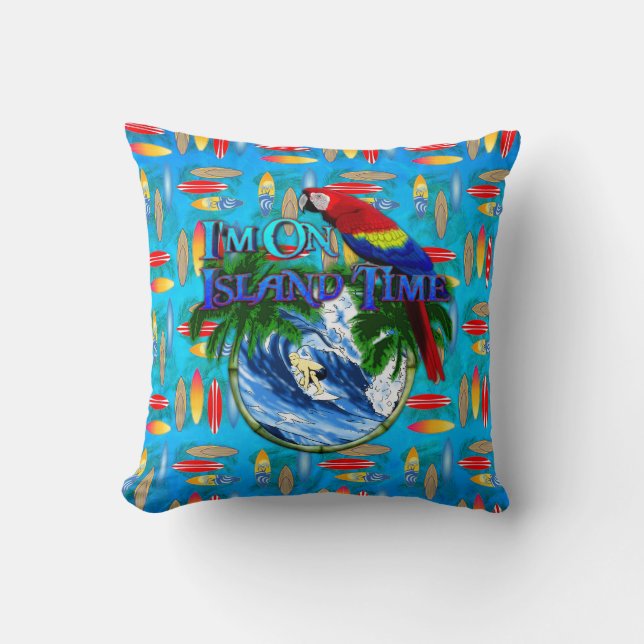 Coussin Île de surf (Recto)