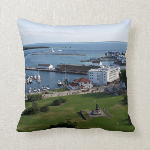 Coussin Île Mackinac et port du Michigan