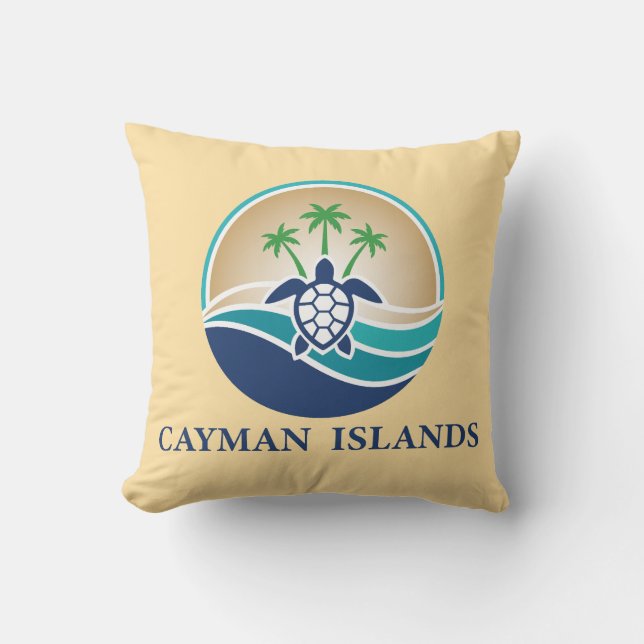 Coussin Îles Caïmans Caraïbes (Recto)