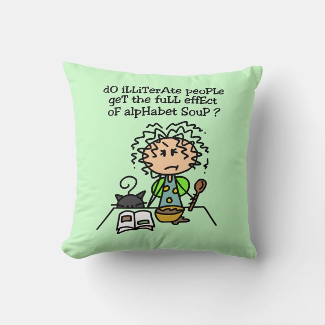 Coussin Illettrer l'Humour populaire (Recto)