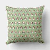 Coussin illusima M. Hibou Lumière de Noël Vert (Verso)