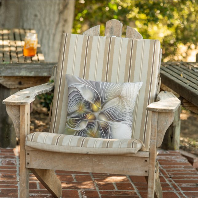 Coussin Illusion Optique Abstrait 3D Fractal Avec Profonde (Chaise)