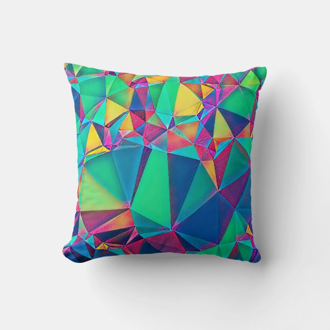Coussin Illustration 3D. Arrière - plan abstrait branché.  (Recto)