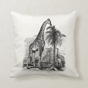 Coussin Illustration animale personnalisée par girafe