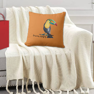 Coussin Illustration aquarelle de gardien de toucan