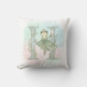 Coussin Illustration aquarelle de la princesse grenouille