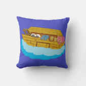 Coussin Illustration Arche de Noé Rainbow Funny Elephant (Recto)