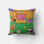 Coussin Illustration Arche de Noé Rainbow Funny Elephant (Verso)