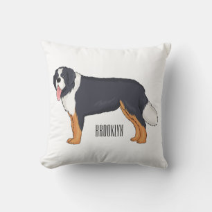 Coussin Illustration bernoise d'un chien de montagne