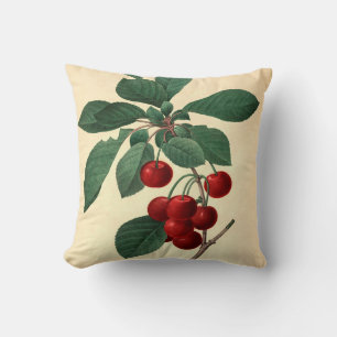 Coussin Illustration botanique Royal Cherry