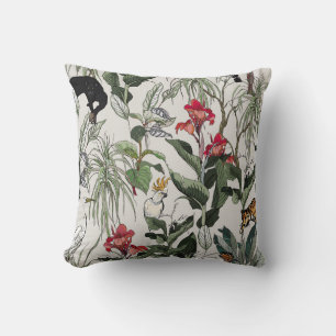 Coussin Illustration botanique tirée à la main par un Moti