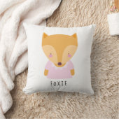 Coussin Illustration Cute Fox - Bébé personnalisable (Couverture)