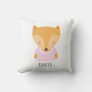 Coussin Illustration Cute Fox - Bébé personnalisable