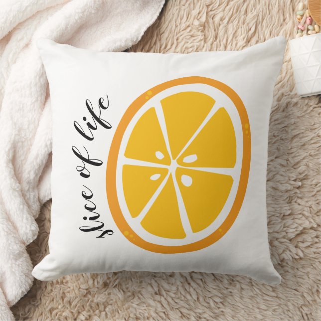 Coussin Illustration d'agrumes de fruits tropicaux à l'ora (Couverture)