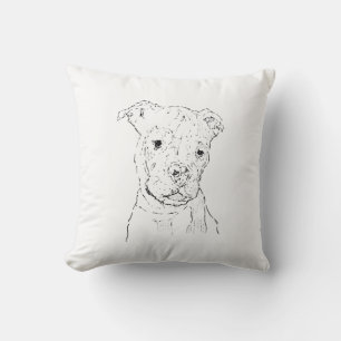 Coussin Illustration d'American Staffordshire Terrier