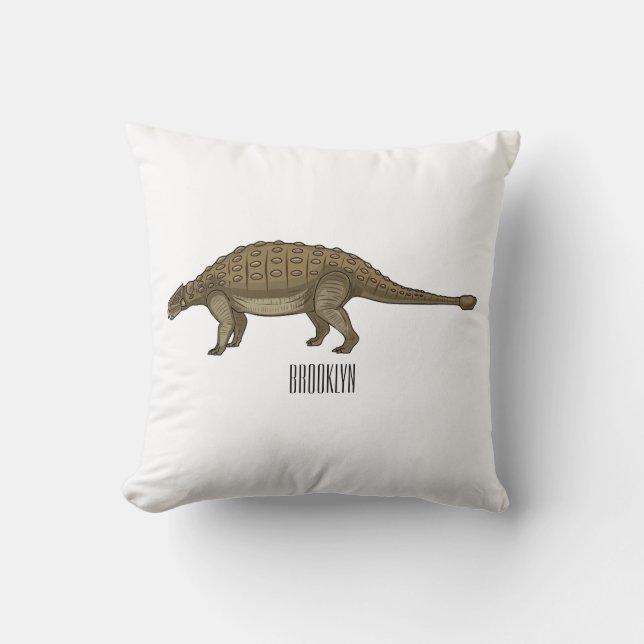 Coussin Illustration d'Ankylosaurus (Recto)