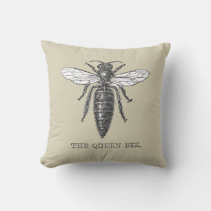 Coussin Illustration d'antiquité de l'insecte de la reine