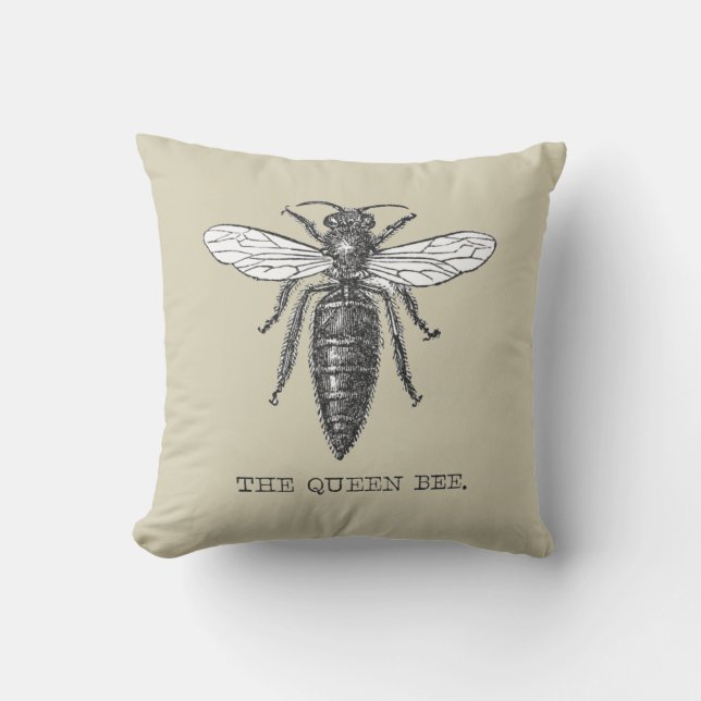 Coussin Illustration d'antiquité de l'insecte de la reine  (Recto)