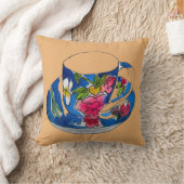 Coussin illustration d'aquarelle d'teacs vintage (Couverture)