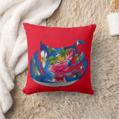 Coussin illustration d'aquarelle d'teacs vintage (Couverture)
