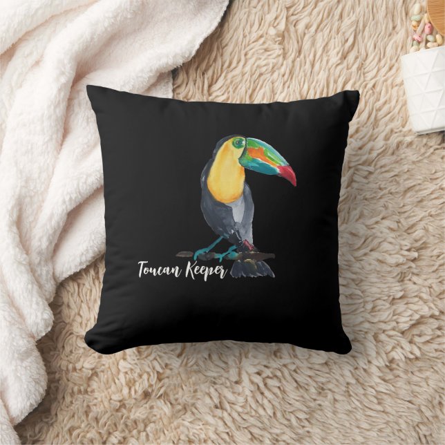 Coussin Illustration d'aquarelle Toucan (Couverture)